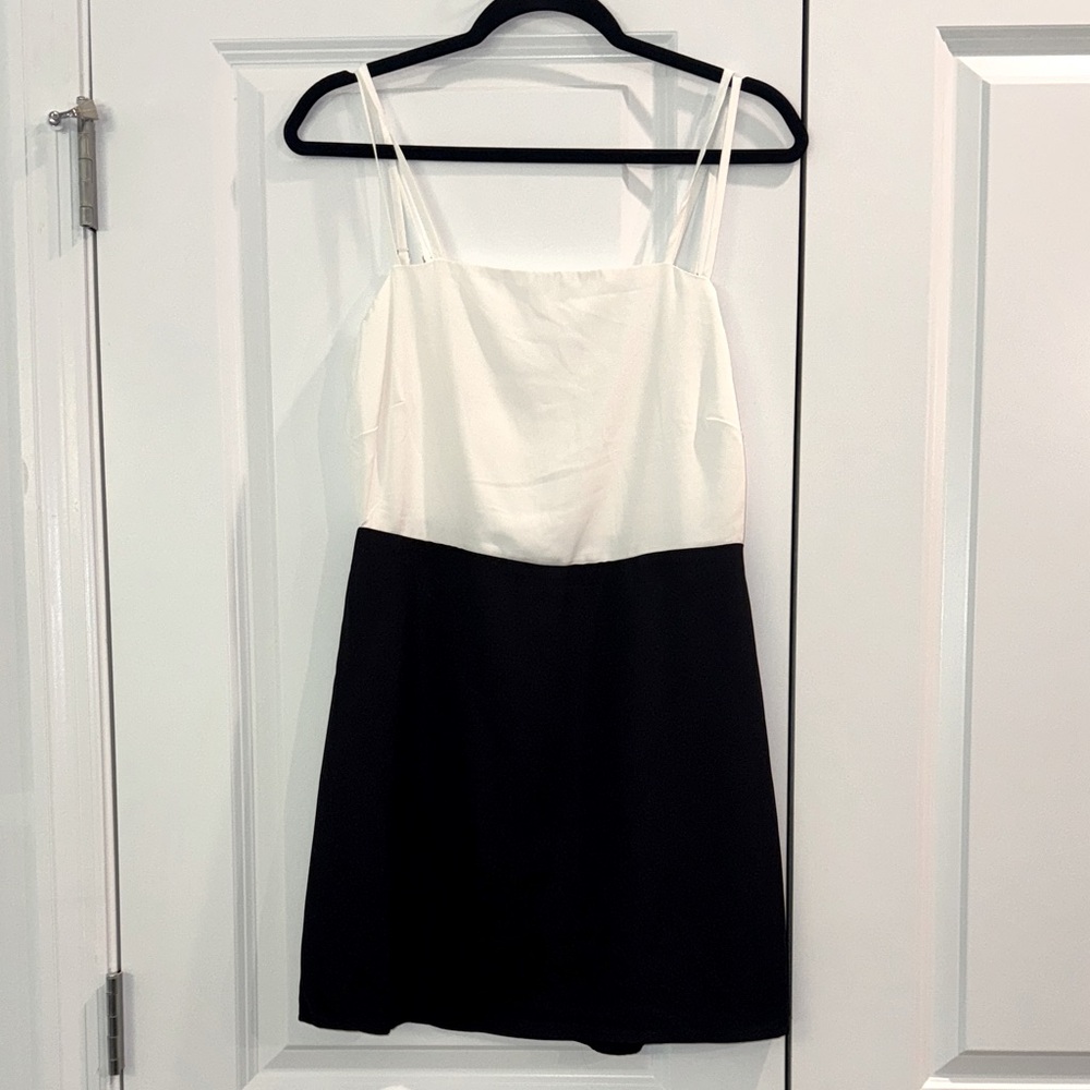 NWOT Black and White Slip Minidress